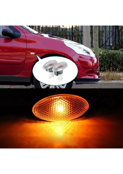 Peugeot Için 4pcs 206 407 607 Sinyal Yan Işaretleyici Işık Tekrarlayıcı Lamba Göstergesi 632574 (Yurt Dışından) modelleri