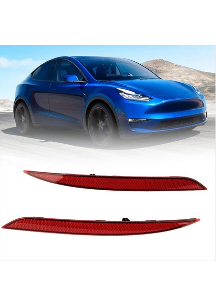 Araba LED Arka Tampon Reflektörü Lambası Sis Fren Freni Işığı 1495817-00-C 1495818-00-C Tesla Model Y 2020-2023 (Yurt Dışından) indirimleri
