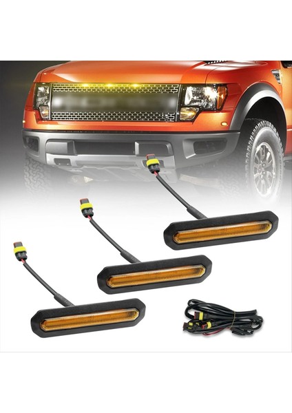 3pcs Sarı Lens LED Ön Izgara Işıkları Ford Bronco Için 2021-2023 (Yurt Dışından) indirimleri