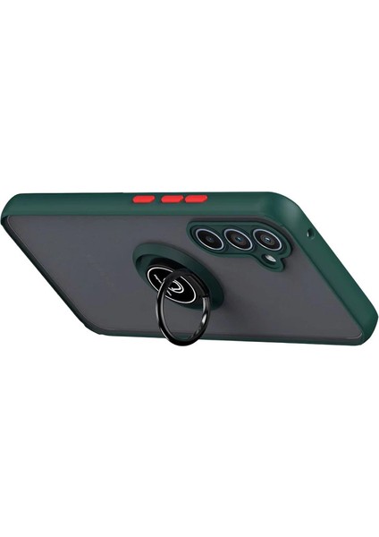 Samsung Galaxy S25 Fe Montreal Yüzüklü Silikon Kapak - Yeşil fiyatları