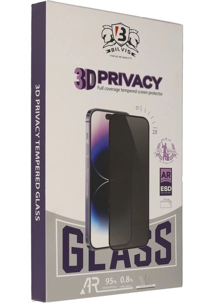 Iphone 17 Pro Max Bilvis 3D Hayalet Cam Ekran Koruyucu