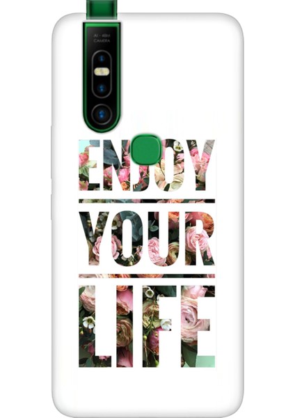 Infinix S5 Pro Kılıf Desenli Baskılı Tpu Rubber Kapak Enjoy Your Life