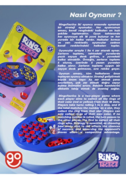 Ringo Tactics Strateji ve Parti Oyunu 2 Kişilik Eğlenceli Oyun 3 Yaş ve Üstü İçin indirimleri