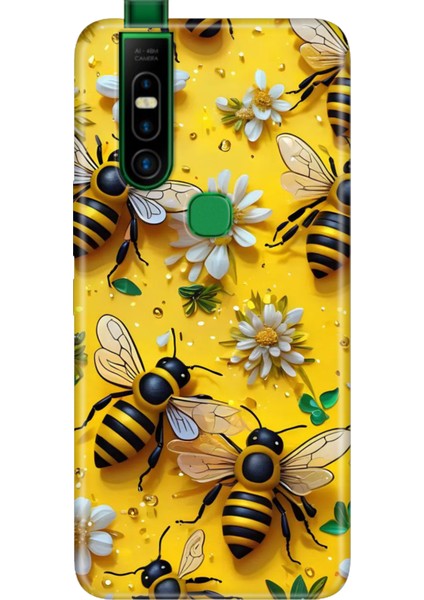Infinix S5 Pro Kılıf Desenli Baskılı Tpu Rubber Kapak Arıların Dansı