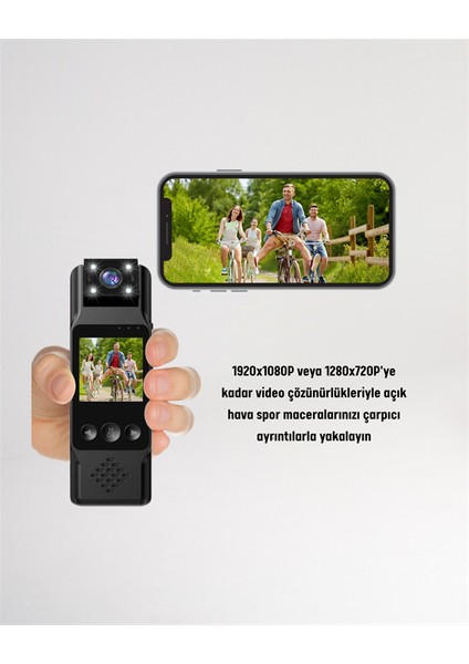 Wifi Destekli Mini Kamera – 180° Dönebilen Lens 1080P Video Tft Ekranlı - MR000K-1FOV00 fiyatları