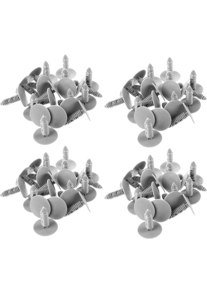 80 Adet Gri Plastik Araba Döşeme Klipsleri Perçin Bağlantı Elemanı 6mm Delik 26MM Kafa (Yurt Dışından)