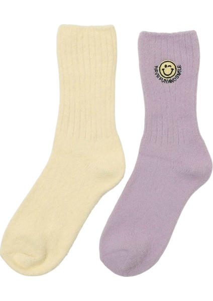 Smıle Wrm 2 Lı Skt-W 5pr Lıla Multı Kadın 2'li Soket Çorap