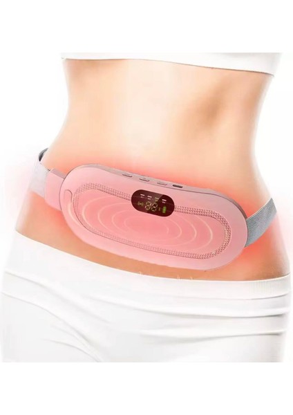 Isıtmalı Titreşimli Şarjlı Masaj Kemeri / Regl Kemeri / Bel ve Karın Masaj Aleti (Mor)