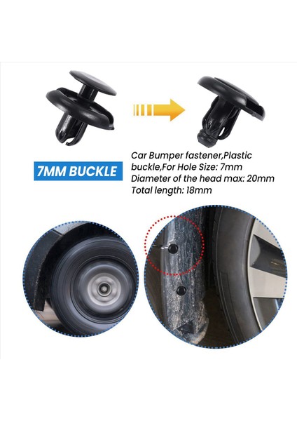 20 Adet Çamurluk Kilidi Itme Vidalı Pim Klipsleri (Yurt Dışından) fırsatları