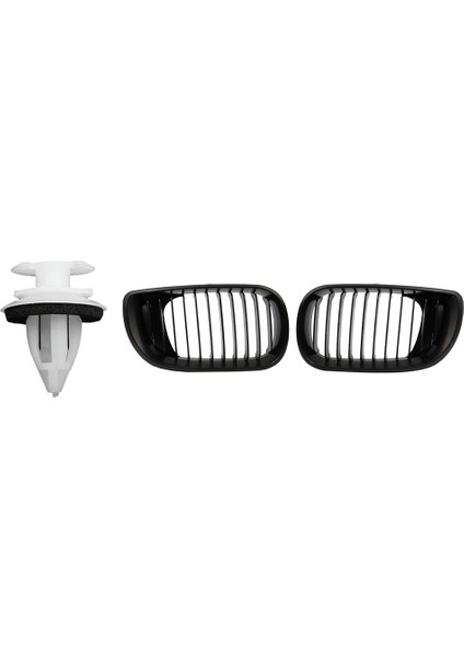 2 Set Araba Aksesuarları 1 Set Kapı Paneli Klipsleri Mühür Halkası ve 1 Set Ön Tampon Böbrek Spor Izgara Izgara (Yurt Dışından)