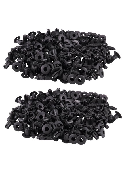 200PCS Araba Kalıplama Kapı Çamurluk 5mm Delik Plastik Perçinler Sabitleme (Yurt Dışından)