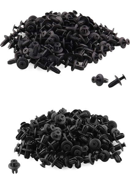 120 x 6mm Araba Plastik Perçinler Deliği Çaplı Bağlantı Elemanı Tampon Itme Pimi Klipsler ve 120 x 8mm Araba Deliği Plastik Perçinler Bağlantı Elemanı Tampon (Yurt Dışından)