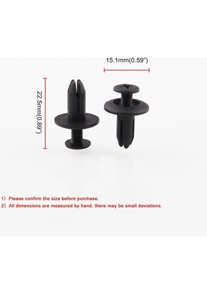 120 x 6mm Araba Plastik Perçinler Deliği Çaplı Bağlantı Elemanı Tampon Itme Pimi Klipsler ve 120 x 8mm Araba Deliği Plastik Perçinler Bağlantı Elemanı Tampon (Yurt Dışından) fırsatları