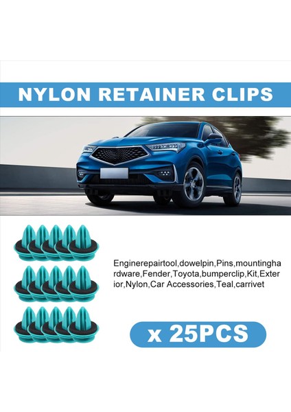 Toyota Için 25 Pcs Trim Panel Naylon Tutucu Klipsleri 90467-10188 (Yurt Dışından) indirimleri