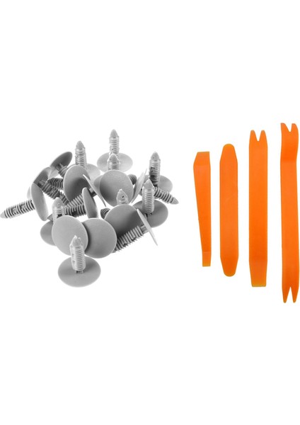 20PCS Araba Döşeme Klipsleri Perçin Bağlantı Elemanı 6mm Delik 26MM Kafa Kaplı Kaplama ile Açık Trim Paneli Klips Işıkları Radyo Ses (Yurt Dışından)