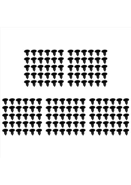 150PCS 9mm x 8mm Delikli Plastik Araba Çamurluk Köknar Ağacı Klips Perçinleri Tutucu (Yurt Dışından)