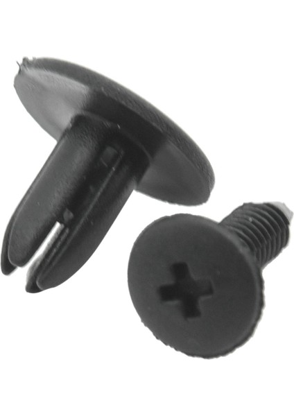 125 Pcs Araba Çamurluk Push Tipi Siyah Plastik Perçin Bağlantı Makinesi 100PCS 6mm Delik ve 25PCS 8mm Delik (Yurt Dışından) modelleri