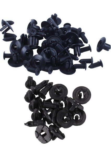 25 Adet Plastik Itme Tamponlu Çamurluk Kapı Perçinleri Klips 8mm Delik Siyah ve 10 Adet Plastik Bağlantı Elemanı Klips Nissan Için 8mm (Yurt Dışından)