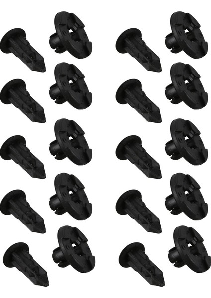 25 Adet Plastik Itme Tamponlu Çamurluk Kapı Perçinleri Klips 8mm Delik Siyah ve 10 Adet Plastik Bağlantı Elemanı Klips Nissan Için 8mm (Yurt Dışından) fırsatları