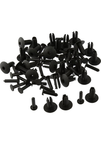 16PCS Plastik Perçinler Klips 4mm x 5mm x 15MM Siyah ve 30PCS Plastik Tampon Montaj Perçin Gövdesi Trim Klipsi (Yurt Dışından) fırsatları