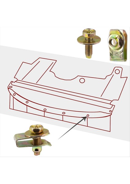 20X Gövde Cıvataları U-Fındık Klipsleri Kapak Altında Motor Alt Tabakalı Sıçrama Kalkan Koruyucusu Tampon Çamurları Astar Itme Bağlantı Elemanı (Yurt Dışından) fiyatları