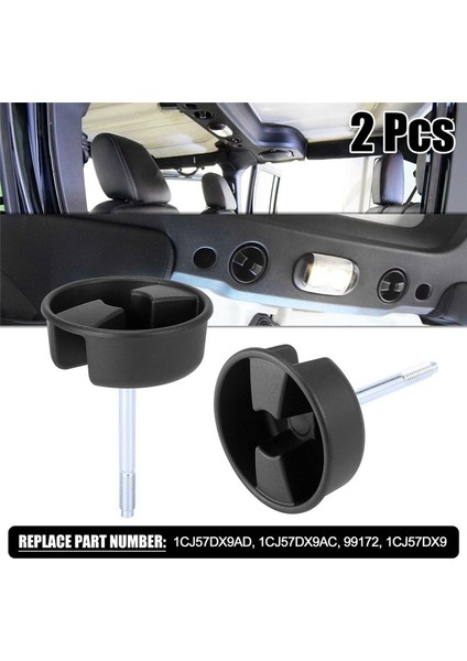 Jeep Wrangler Için 2pcs Jk 2007-2017 Sert Üst Montaj Vidası Düğmeleri 1CJ57DX9AD Montaj Sekmesi (Yurt Dışından)