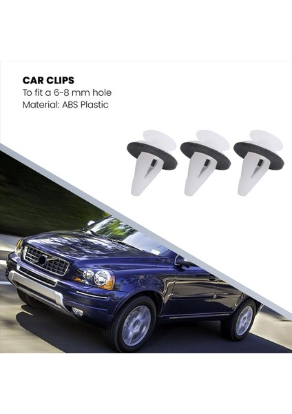 10X Araba Gövdesi Kapısı Trim Kartı Tutturucu Tutucu Tutucular Volvo Için Panel Kelepçe Klipsleri (Yurt Dışından) fiyatları