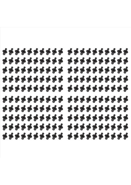 6mm x 12MM Plastik Perçinli Araba Itme Klipleri 200 Adet (Yurt Dışından)