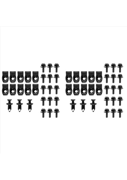 Kapak Koruma Cıvataları Altında 2x Motor Tampon Çamurluk Astarı Itme Tutma Tutturucu Ekstrüde Ekstrüde U-Notları Infiniti G35 G37 FX35 (Yurt Dışından)