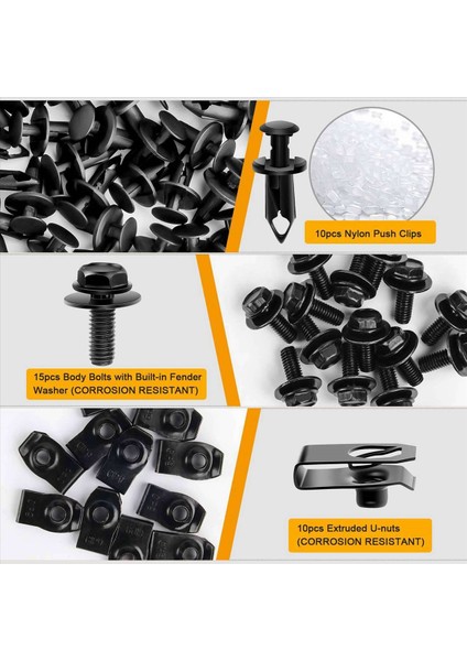 Kapak Koruma Cıvataları Altında 2x Motor Tampon Çamurluk Astarı Itme Tutma Tutturucu Ekstrüde Ekstrüde U-Notları Infiniti G35 G37 FX35 (Yurt Dışından) indirimleri