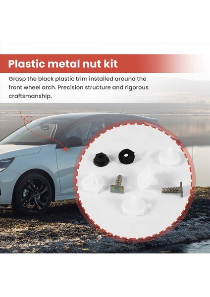 8pc Ön Tekerlek Döşeme Klipler Vauxhall Corsa C Için Plastik Metal Vidalı Somun Seti (Yurt Dışından) indirimleri