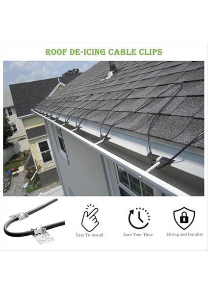 Çatı Buz Çözme Kablo Klipsleri 50 Paket Metal Klips Isı Kablosu Çatı Klipsi Alüminyum Çatı Klipsleri Bozulma Kablo Klipsleri (Yurt Dışından) indirimleri