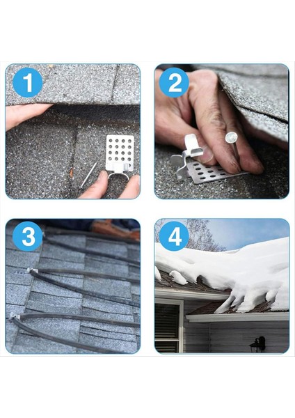 Çatı Buz Çözme Kablo Klipsleri 100 Paket Alüminyum Çatı Klipsleri Metal Klips Isı Kablosu Çatı Klipsi Buz Çözme Kablosu Kelepçeleri (Yurt Dışından) fiyatları