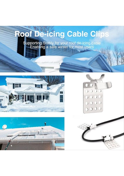 Çatı Buz Çözme Kablo Klipsleri 100 Paket Alüminyum Çatı Klipsleri Metal Klips Isı Kablosu Çatı Klipsi Buz Çözme Kablosu Kelepçeleri (Yurt Dışından) modelleri