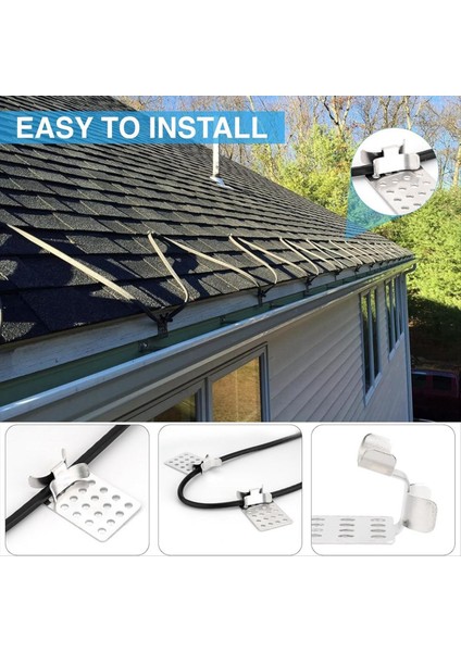 Çatı Buz Çözme Kablo Klipsleri 100 Paket Alüminyum Çatı Klipsleri Metal Klips Isı Kablosu Çatı Klipsi Buz Çözme Kablosu Kelepçeleri (Yurt Dışından) indirimleri