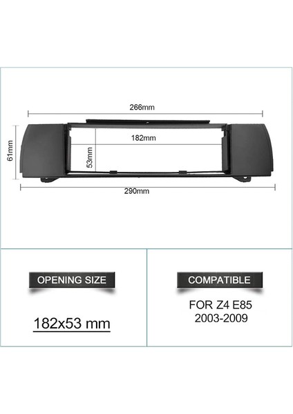 Araba Radyosu Fasya Stereo Panel Plakası For-Bmw Z4 (E85) 2003-2009 Çerçeve Çizgi Kiti (Yurt Dışından) modelleri