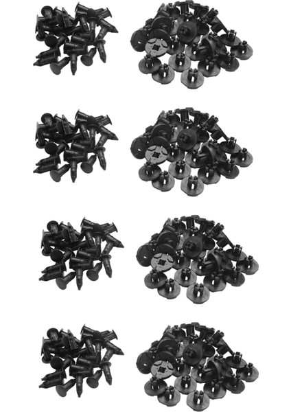 120 Adet Plastik Parçalar 8 mm Kara Delik Tampon Perçin Klipsi Kapanma (Yurt Dışından)