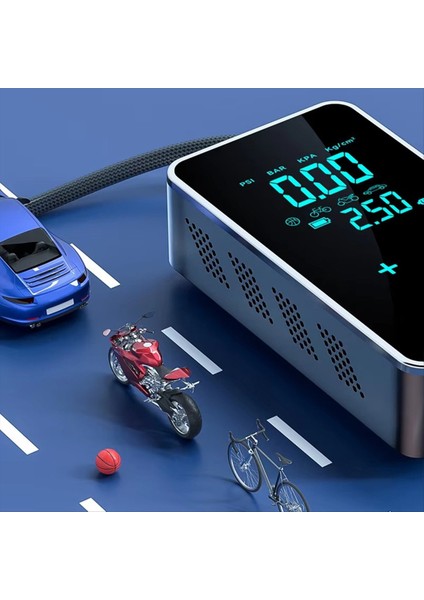 Kablosuz Hava Pompası 150PSI Dokunmatik Ekran Taşınabilir Elektrik Lastik Şişiricisi Araba Bisiklet Motosiklet Hava Kompresörü Enjektör (Yurt Dışından) indirimleri