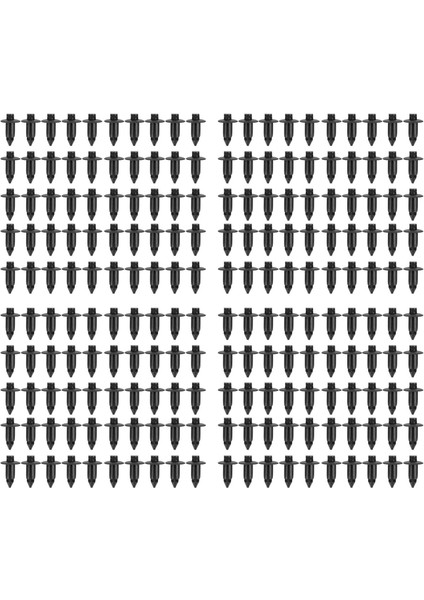 200X Plastik Perçin Bisiklet Kaplama Trim Panel Bağlantı Edebiyat Klipsleri Honda Yamaha Siyah Için 6mm (Yurt Dışından)