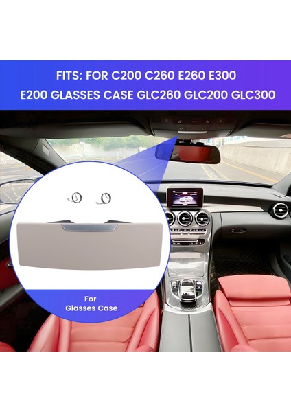 Mercedes-Benz Için Yeni Gözlük Kutusu Kutusu Araba Iç Çatı Güneş Gözlüğü Tutucu C260 E260 E300 E200 GLC260GLC200GLC300 B (Yurt Dışından) fırsatları
