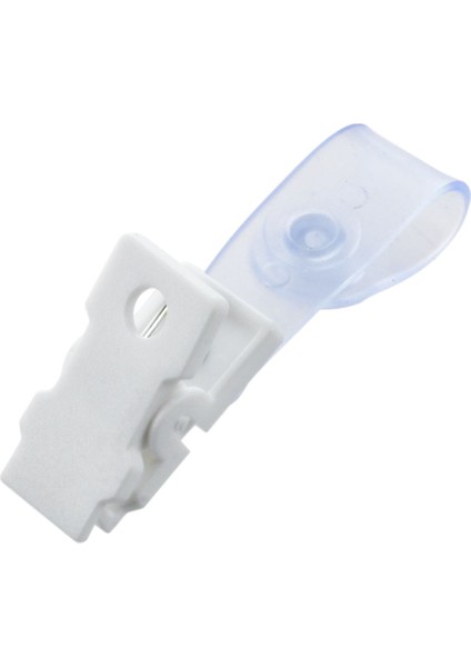 20 Adet Plastik Kimlik Kartı Adı Etiket Tutucu Rozet Kayış Klipsi Beyaz Net (Yurt Dışından)