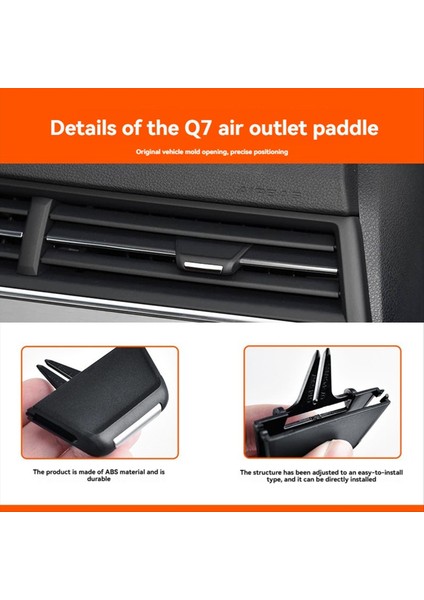 Audi Q7 2016-2019 Aksesuarlar Için Araba Ön Klima Outlet Ac Havalandırma Sekmesi Klipsi 4M1820901J 4M1820901K 4M1820901L (Yurt Dışından) fırsatları