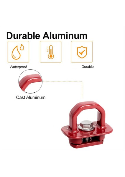 Kırmızı Kamyon Yatak Yan Duvar Ankrajları 4pcs Set Tie Downs Ankraj Chevy Silverdo Pikap Çapa Kamyon Yatağı (Yurt Dışından) fırsatları