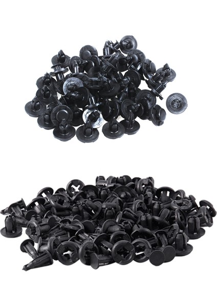 100PCS Araba Deliği Çapı Plastik Perçinler Bağlantı Elemanı Çamurluk Itme Pimi Klipler - 50PCS 10MM ve 50PCS 9mm (Yurt Dışından) fiyatları