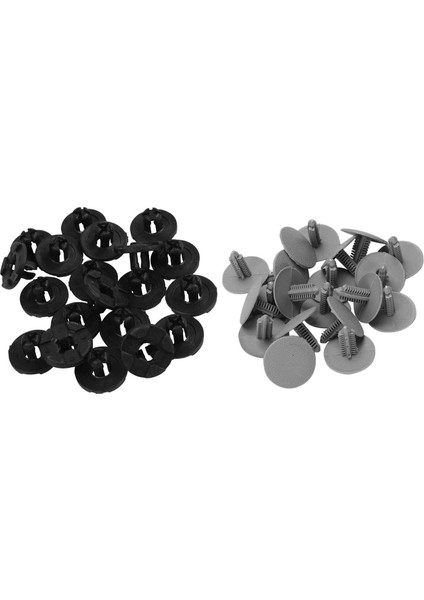 40 Pcs Plastik Perçin Klip Vida Tipi Darlatıcı 20 Pc Siyah ve 20 Pcs Gri (Yurt Dışından)
