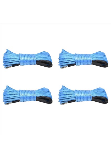 4x 7700LBS Elektrik Vinç Halat Naylon Halat Mukavemetli Halat 6MMX15M Araba Römork Halat Römork Kemeri (Yurt Dışından)