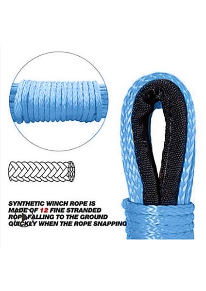 4x 7700LBS Elektrik Vinç Halat Naylon Halat Mukavemetli Halat 6MMX15M Araba Römork Halat Römork Kemeri (Yurt Dışından) indirimleri