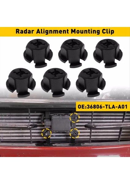 6 Pcs Acc Radar Hizalama Montaj Klipsleri Honda Civic Accord Cr-V Iç Aksesuarları 36806-TLA-A01 (Yurt Dışından) modelleri