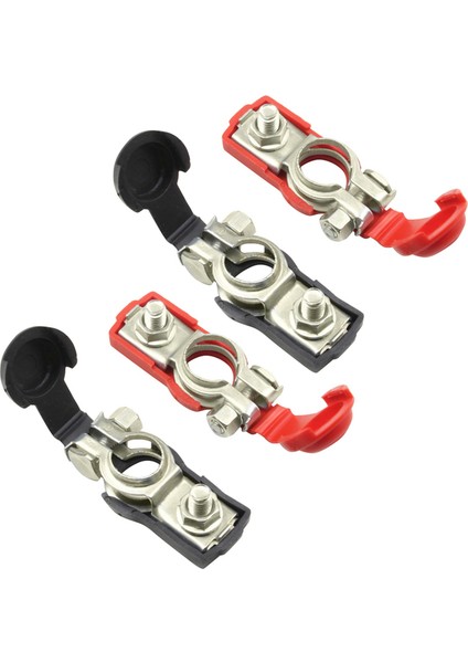 2 Çift Pil Terminali Ağır Hizmet Tipi Araç Aracı Hızlı Konektör Kablo Kelepçe Klipsi (Yurt Dışından)