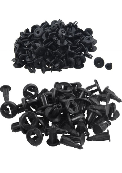 125 Pcs Plastik Perçin 25 Pcs Plastik Kapı Perçinleri Klips 10MM Delik ve 100 Pcs Siyah Perçinler Bağlantı Eden 6mm Delik (Yurt Dışından)